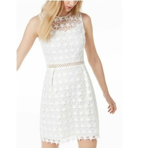 Maison Jules Dresses & Skirts - Maison Jules White Star Lace Dress 1L69
